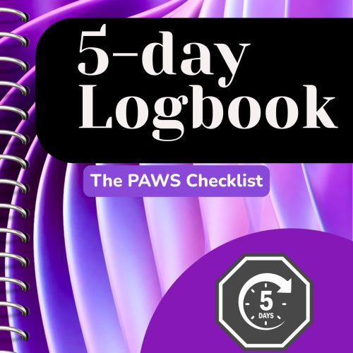 5-day logbook book Purple
